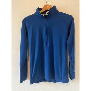 Women's Under Armour Fitted Blue  Soft  1/4 Zip Long Sleeve Running Top Size XS